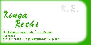 kinga rethi business card